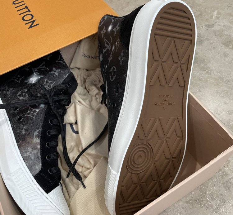 Louis Vuitton Tattoo Galaxy High Top Sneakers