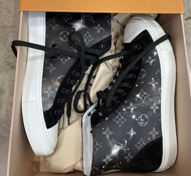 Louis Vuitton Tattoo Galaxy High Top Sneakers