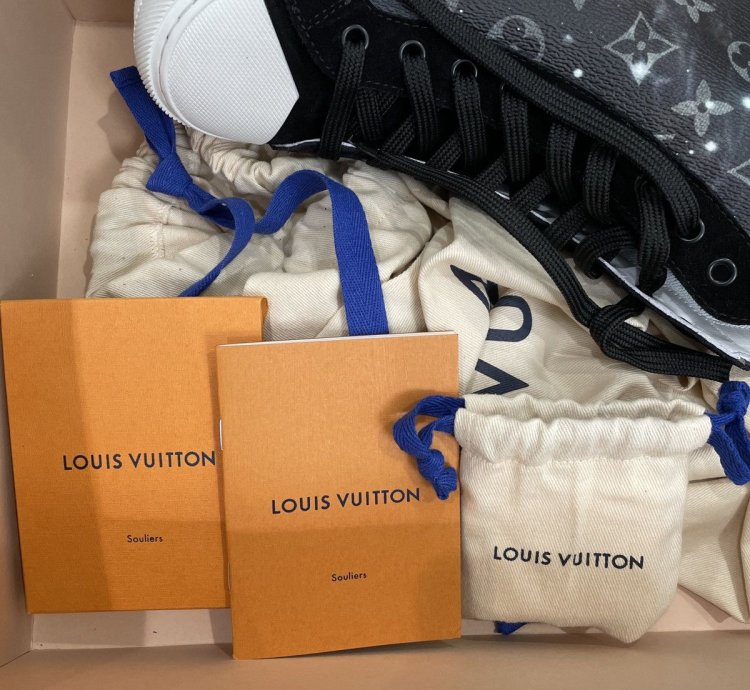 Louis Vuitton Tattoo Galaxy High Top Sneakers