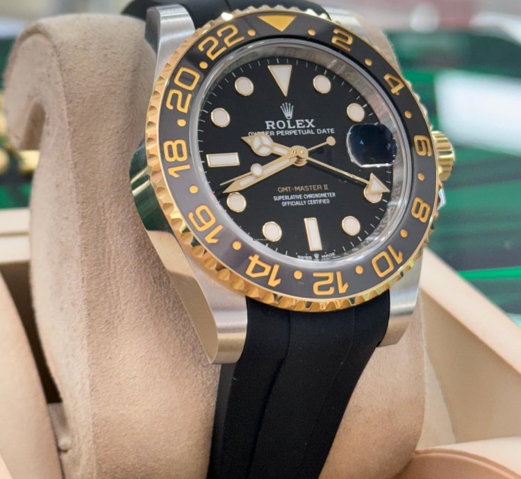 Rolex Gmt-master Ii 126713grnr 18k Gold Ss Jubilee Bracelet Rubber Unworn