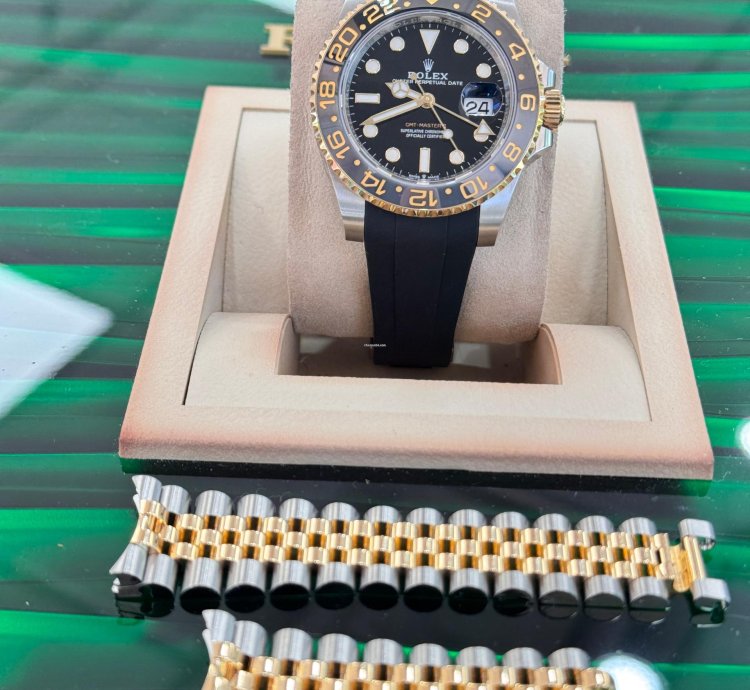 Rolex Gmt-master Ii 126713grnr 18k Gold Ss Jubilee Bracelet Rubber Unworn