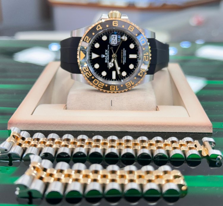 Rolex Gmt-master Ii 126713grnr 18k Gold Ss Jubilee Bracelet Rubber Unworn
