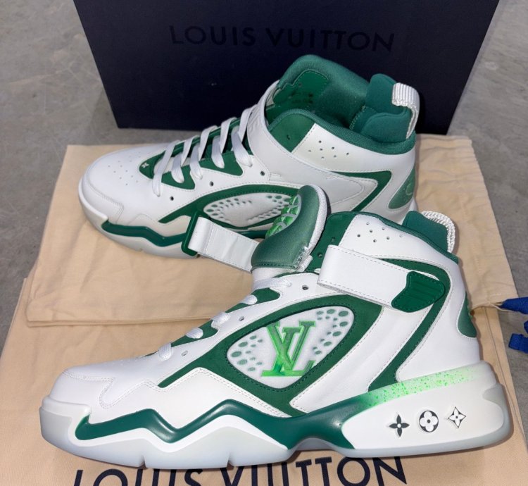 Louis Vuitton Trainer 2 Basketball Sneakers High Top Green