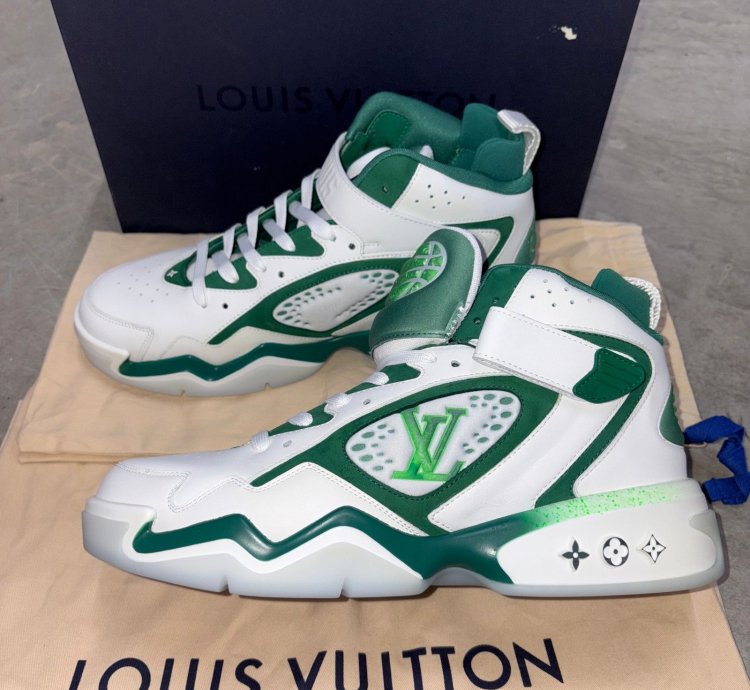 Louis Vuitton Trainer 2 Basketball Sneakers High Top Green