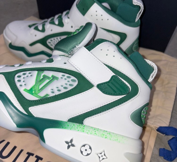 Louis Vuitton Trainer 2 Basketball Sneakers High Top Green