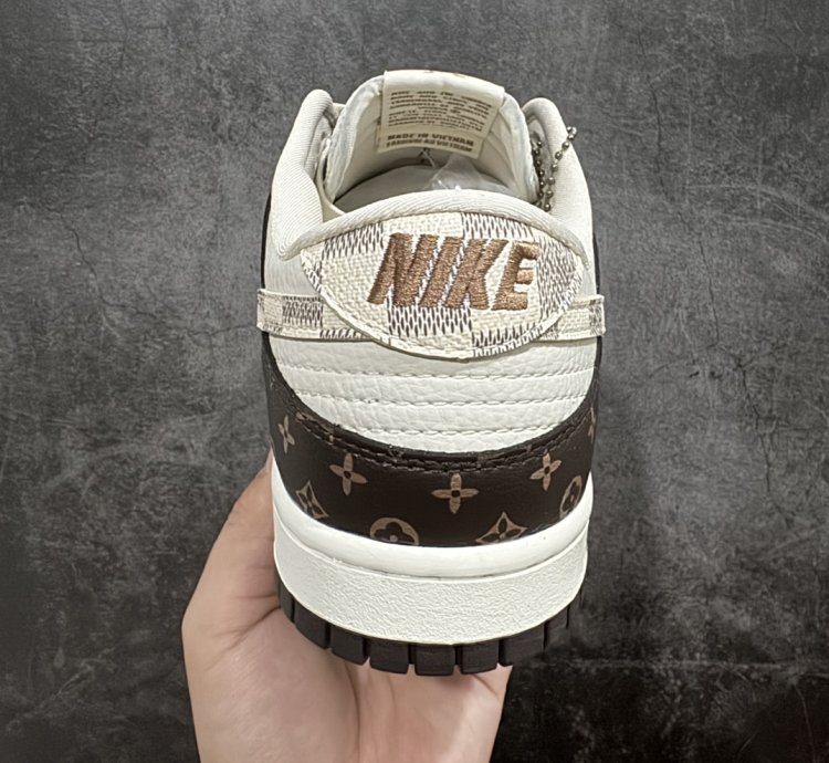 280 Nike Sb Dunk Low X Louis Vuitton White Brown Old Flower Sd213f