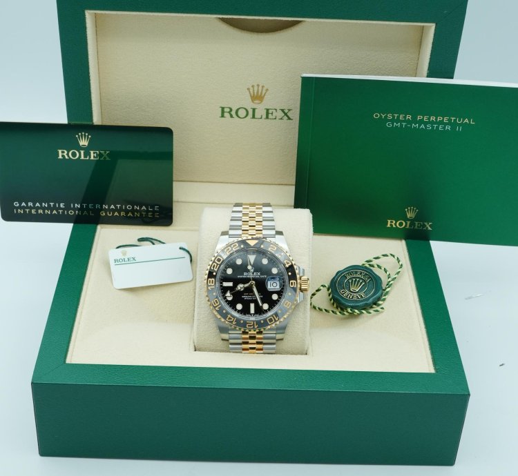 Rolex Gmt-master Ii 126713grnr Gmt-master Ii 40 Mm 18k Yg Black Dial Jubilee Bracelet Complete Set 2025