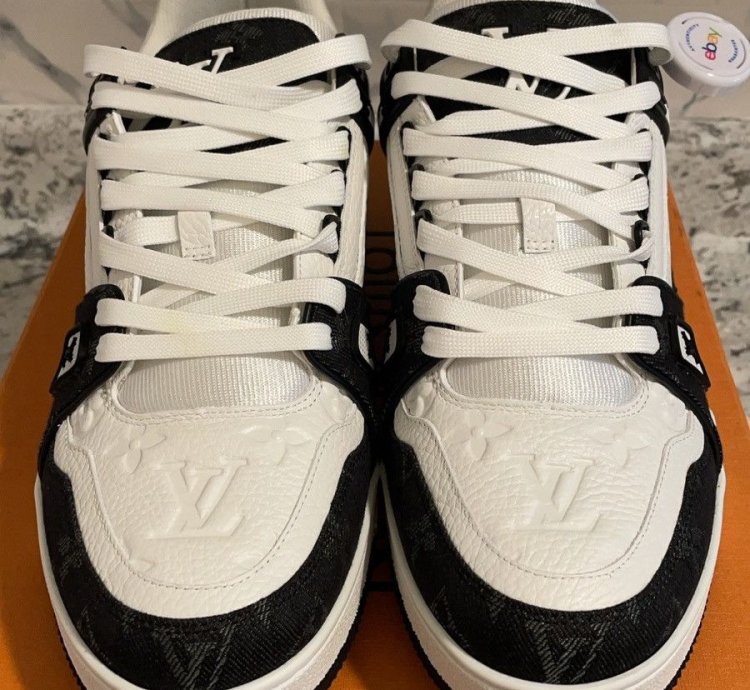 Louis Vuitton Trainer Black White Sneakers Lv Size 9