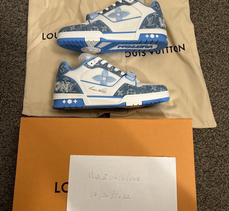 Louis Vuitton Trainer Denim Blue