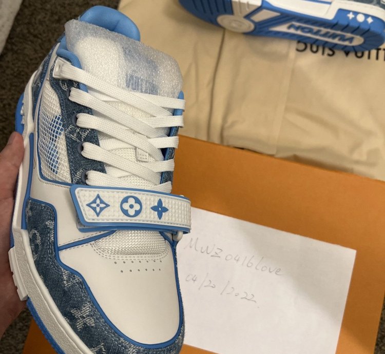 Louis Vuitton Trainer Denim Blue