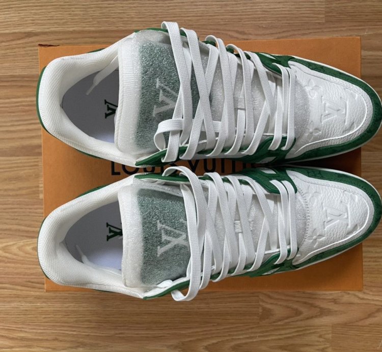 Louis Vuitton Trainer Denim Monogram Green