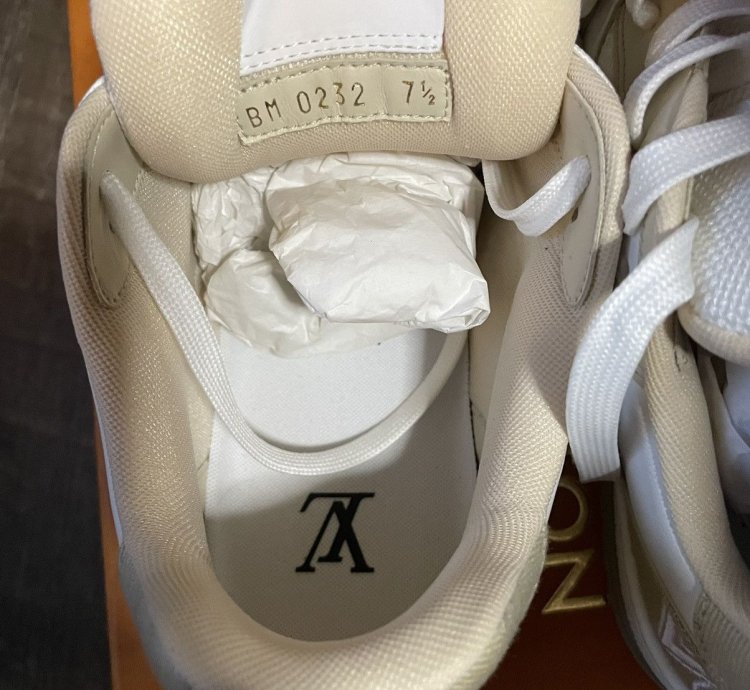 Louis Vuitton Trainer Sneaker Denim Beige