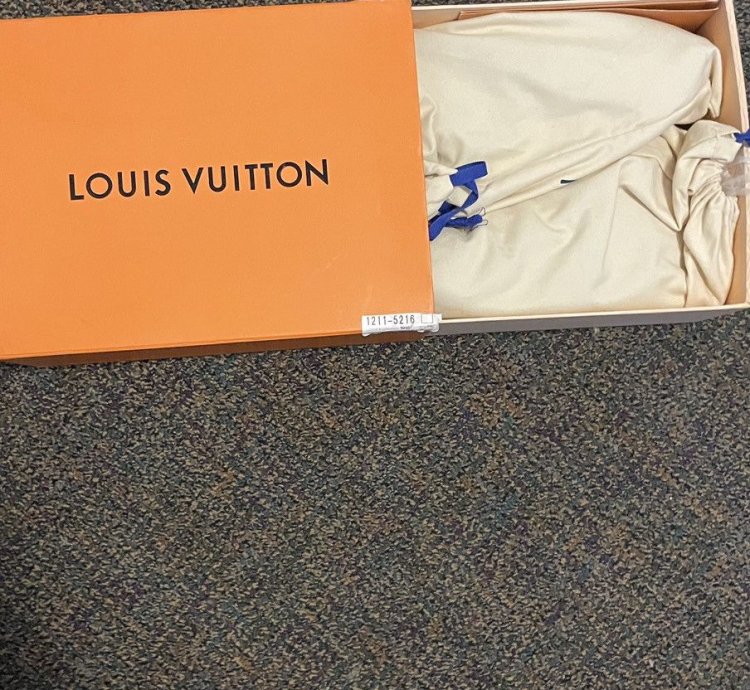 Louis Vuitton Trainers Blue Embossed Monogram