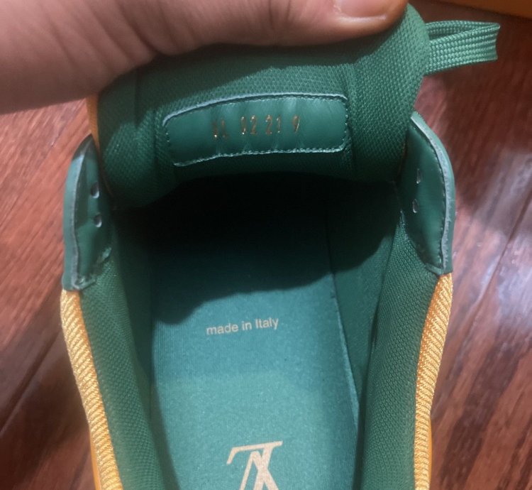 Louis Vuitton Trainers Green Orange