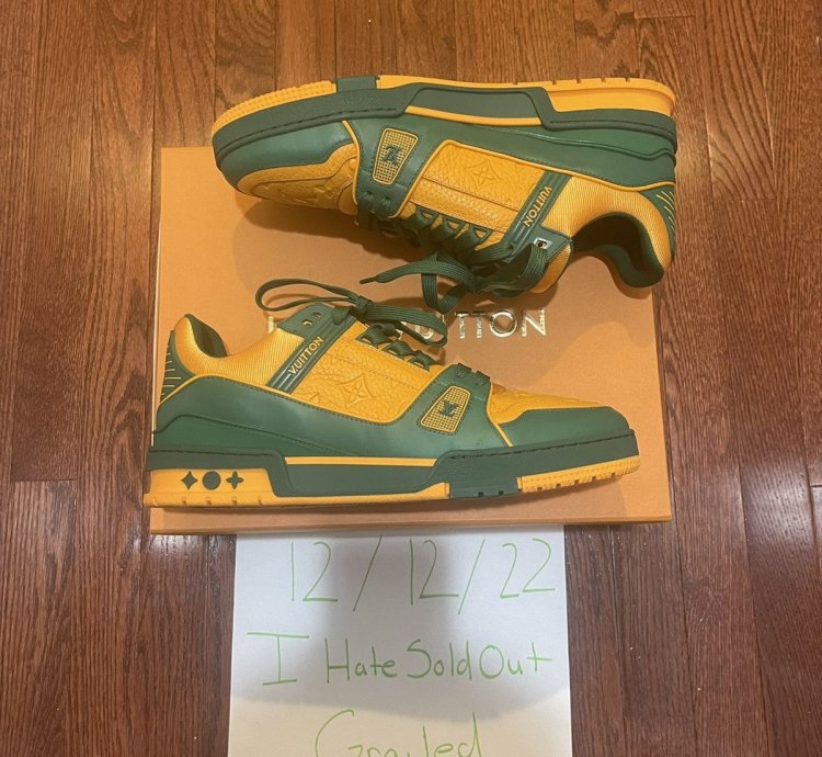 Louis Vuitton Trainers Green Orange