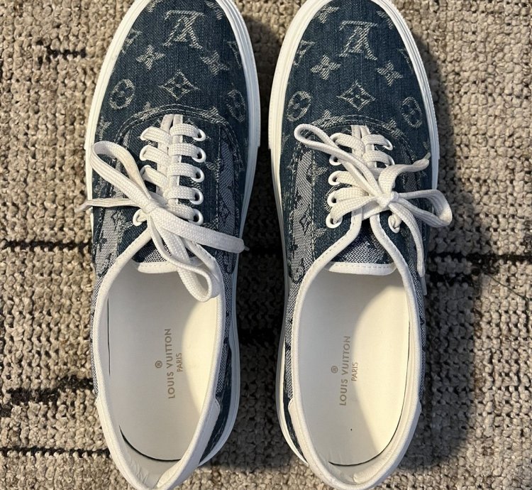 Louis Vuitton Trocadero Richelieu Low Top Sneakers In Denim