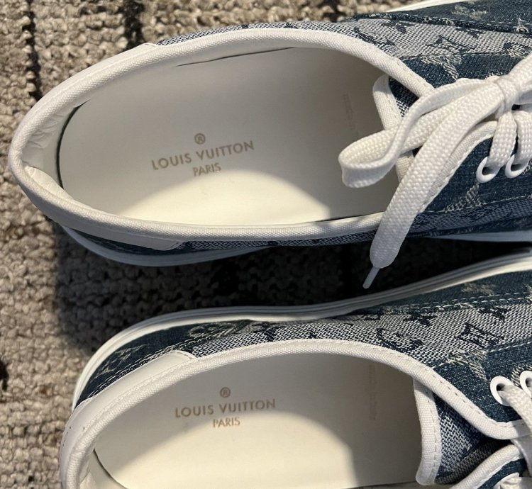 Louis Vuitton Trocadero Richelieu Low Top Sneakers In Denim