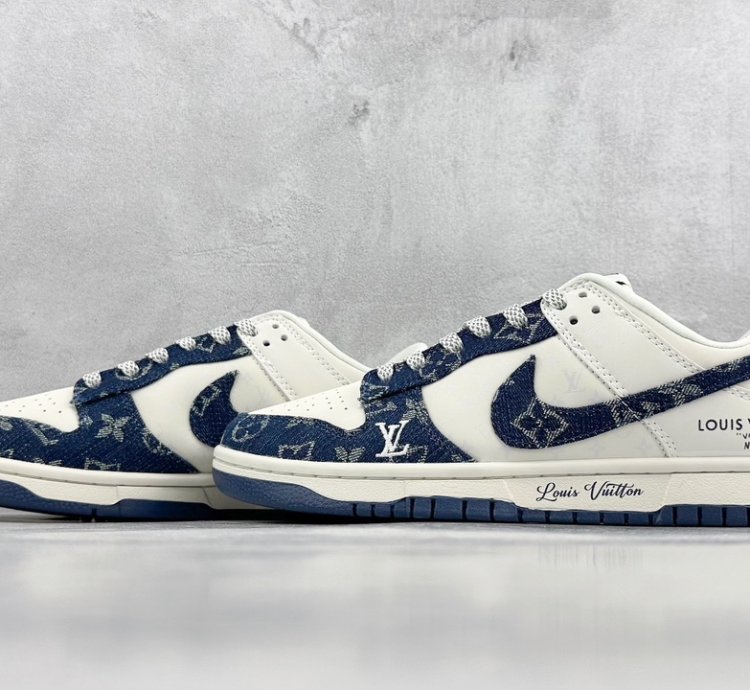 280 Lv X Nike Dunk Low Dark Blue Denim Xp3802-335df23