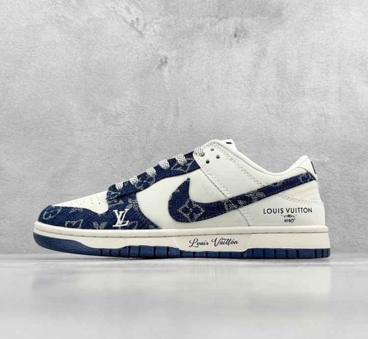 280 Lv X Nike Dunk Low Dark Blue Denim Xp3802-335df23
