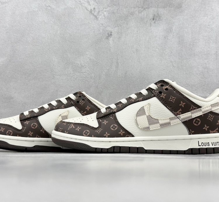 280 Nike Sb Dunk Low X Louis Vuitton White Brown Presbyopia Sj2068-253 - We2
