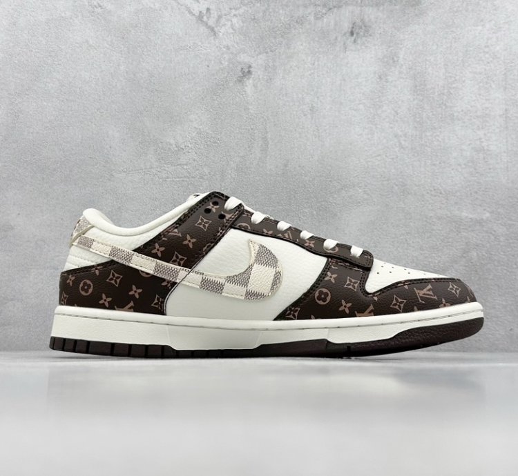 280 Nike Sb Dunk Low X Louis Vuitton White Brown Presbyopia Sj2068-253 - We2
