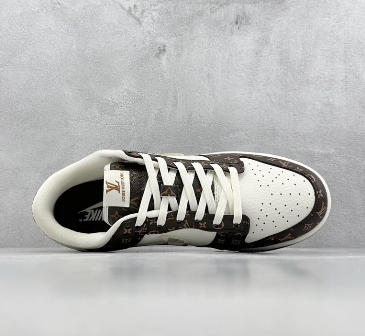 280 Nike Sb Dunk Low X Louis Vuitton White Brown Presbyopia Sj2068-253 - We2