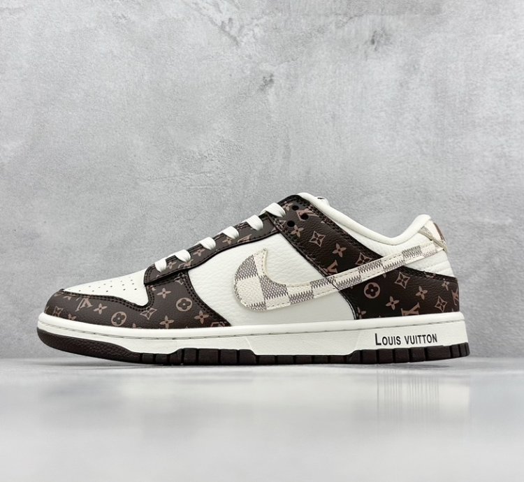 280 Nike Sb Dunk Low X Louis Vuitton White Brown Presbyopia Sj2068-253 - We2