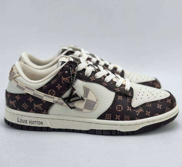 280 Nike Sb Dunk Low X Louis Vuitton White Brown Presbyopia Sj2068-253 - Df4f