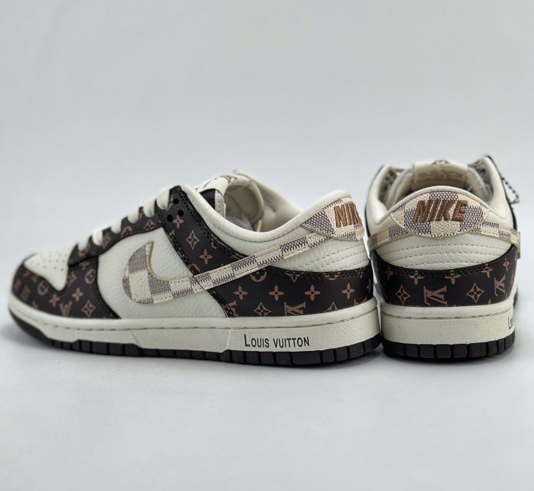 280 Nike Sb Dunk Low X Louis Vuitton White Brown Presbyopia Sj2068-253 - Df4f