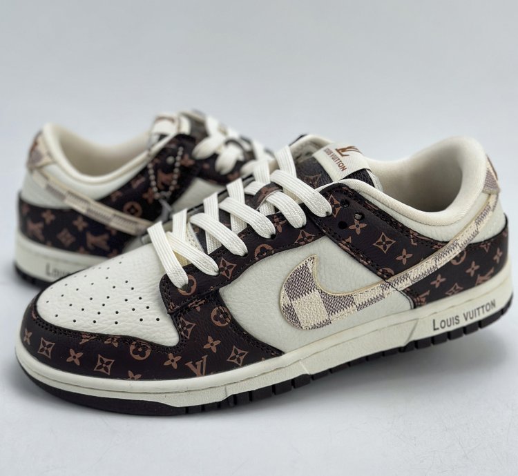 280 Nike Sb Dunk Low X Louis Vuitton White Brown Presbyopia Sj2068-253 - Df4f
