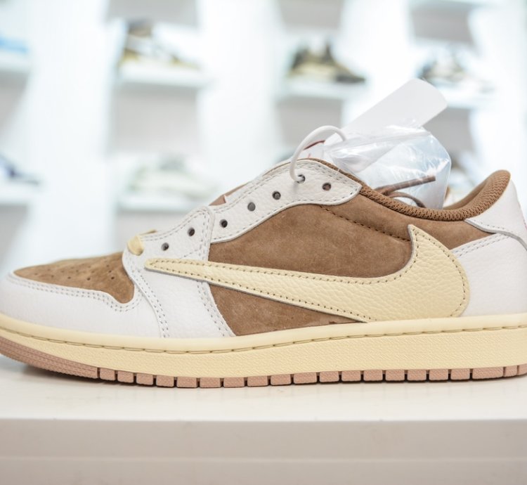 260 Travis Scott X Jordan Air Jordan 1 Low Canary Round Fg54h