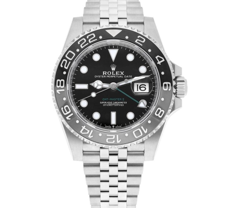 Rolex Gmt-master Ii 40mm 126710grnr Jubilee Stainless Steel Watch Black Dial 2024