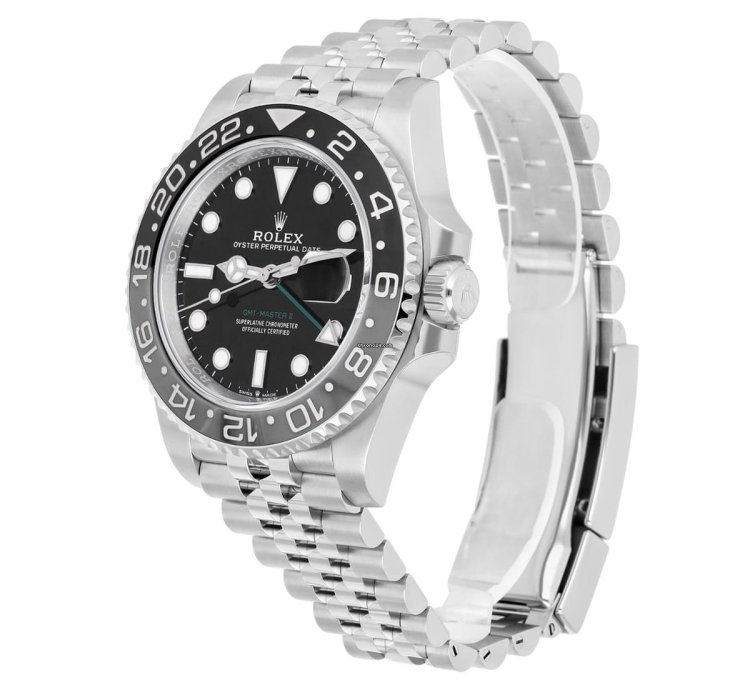 Rolex Gmt-master Ii 40mm 126710grnr Jubilee Stainless Steel Watch Black Dial 2024
