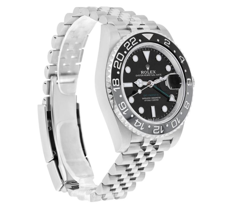 Rolex Gmt-master Ii 40mm 126710grnr Jubilee Stainless Steel Watch Black Dial 2024
