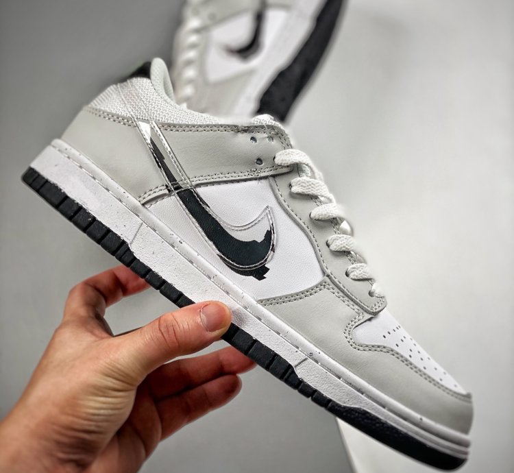 Nike Dunk Low glitch Swoosh Whitegrey Dv3033-001 For Sneaker Hello