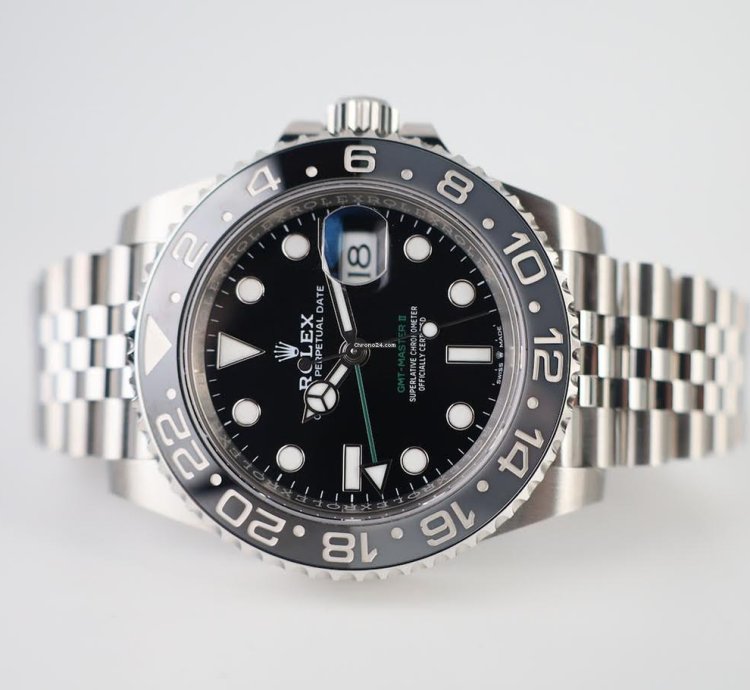 Rolex Gmt-master Ii 40mm Black Grey Ceramic Bezel Bruce Wayne Jubilee Bracelet