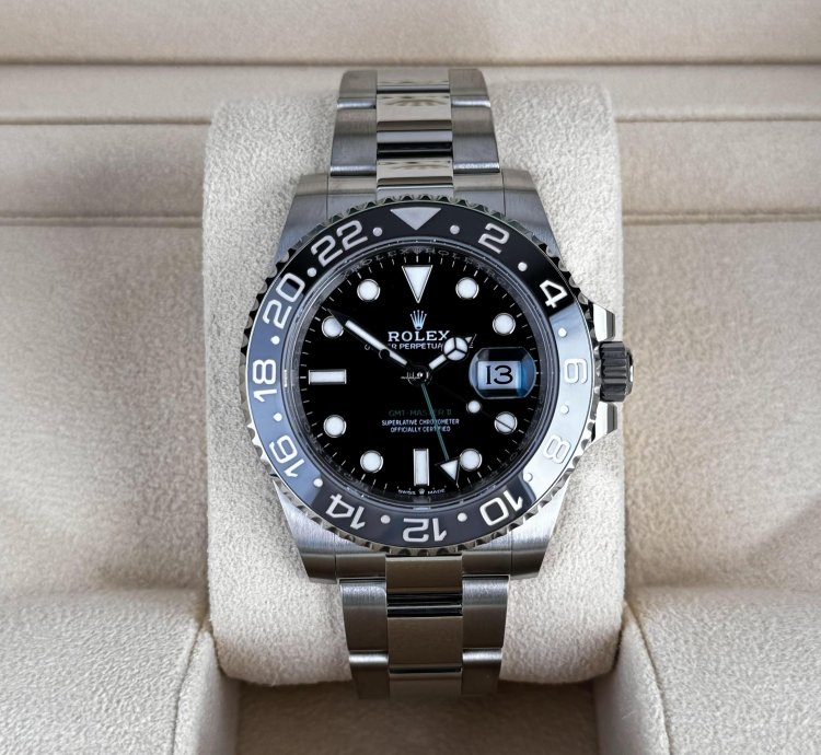 Rolex Gmt-master Ii 40mm Black Grey Ceramic Bezel Bruce Wayne Oyster Bracelet