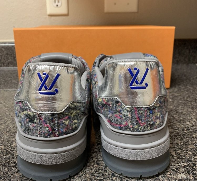 Louis Vuitton Virgil Abloh Ss21 Trainer Grey Volt Pink Lv8