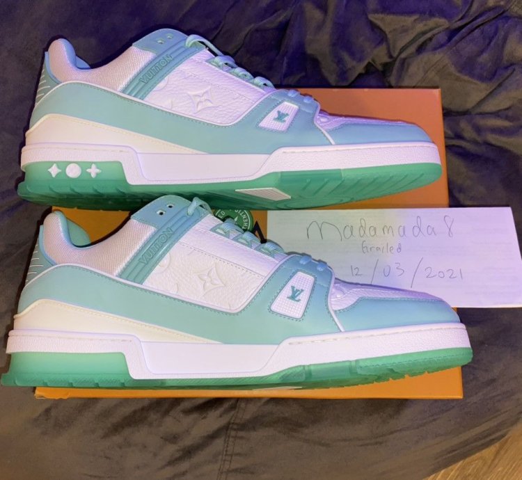 Louis Vuitton Virgil Abloh Trainer mint Green Uk Size 12