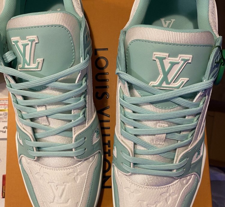 Louis Vuitton Virgil Abloh Trainer mint Green Uk Size 12