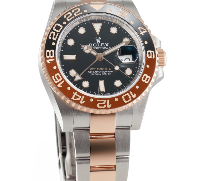 Rolex Gmt-master Ii 40mm Root Beer Steel Everose Gold Ceramic Bezel