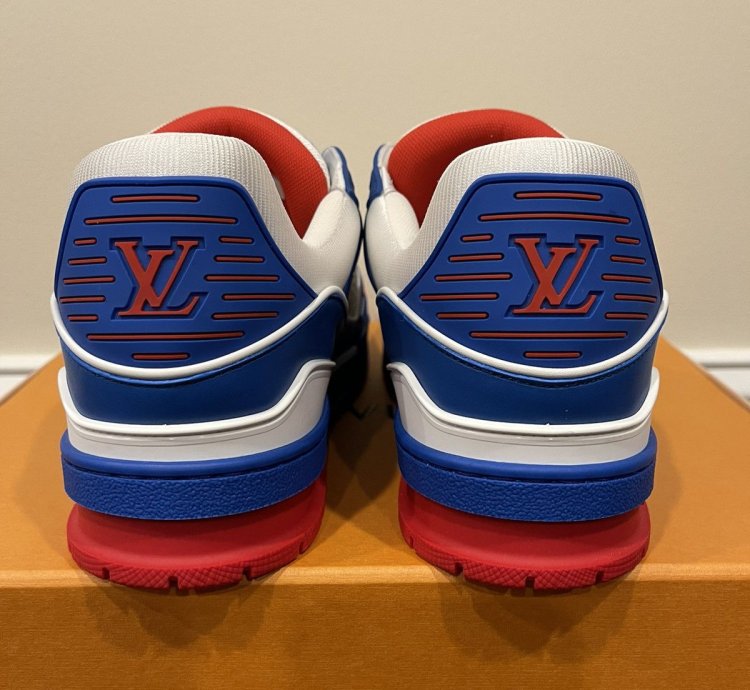 Louis Vuitton Virgil Trainer Low Sneaker Red White Blue Lv8