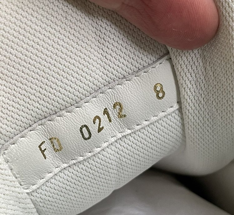 Louis Vuitton White Blue Monogram Trainer Sneaker