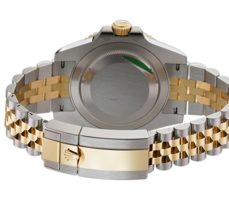 Rolex Gmt-master Ii 40mm Steel Yellow Gold Ceramic Bezel Black Dial Jubilee Bracelet