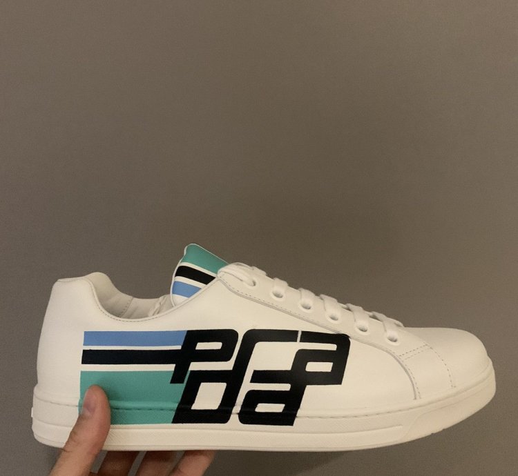 Low Top Leather Logo Sneakers
