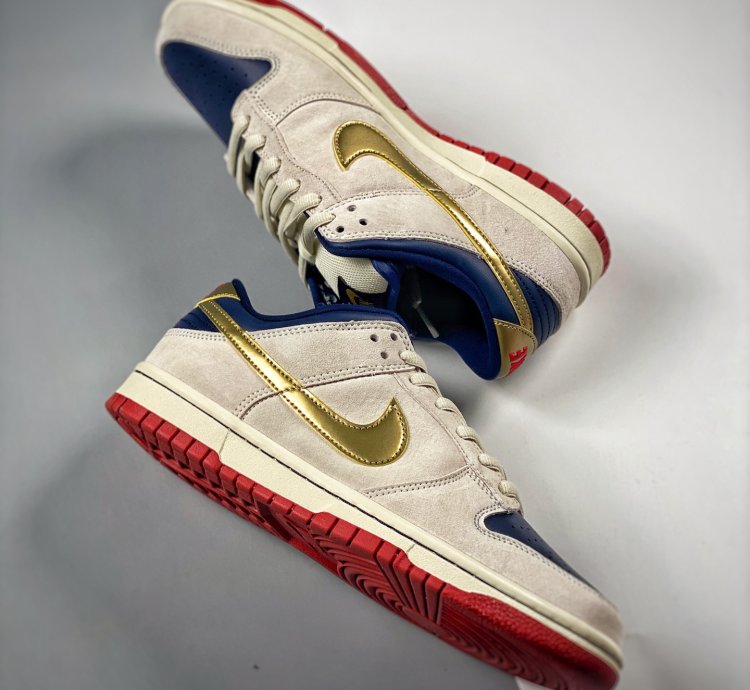 Nike Sb Dunk Low Old Spice Buffmetallic Gold 304292-272 For