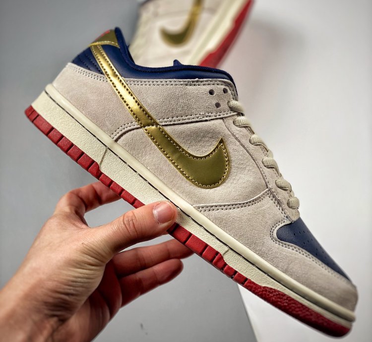 Nike Sb Dunk Low Old Spice Buffmetallic Gold 304292-272 For
