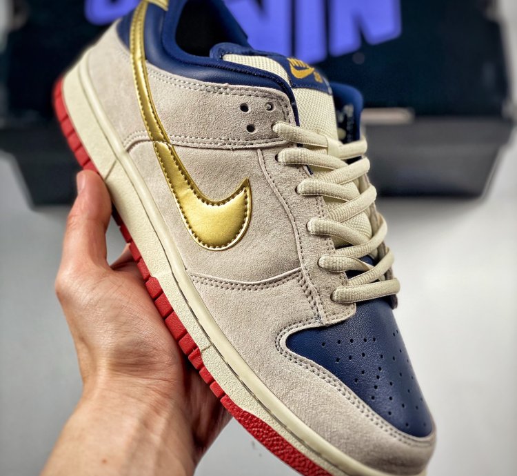 Nike Sb Dunk Low Old Spice Buffmetallic Gold 304292-272 For