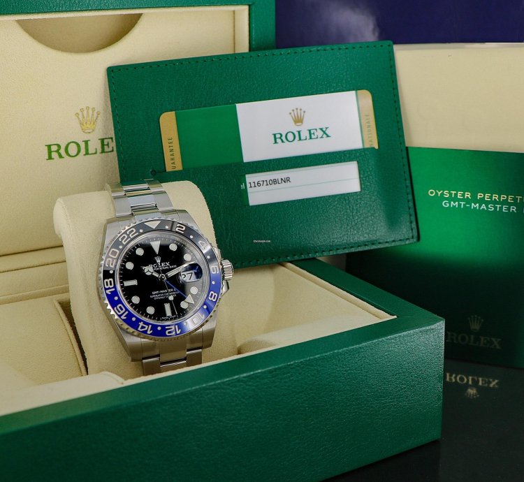 Rolex Gmt-master Ii Batman Ref 116710blnr Full Stickers 2018 Nos