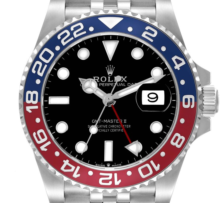 Rolex Gmt-master Ii Blue Red Pepsi Bezel Steel Mens Watch 126710 Unworn